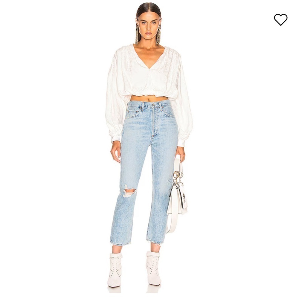 AGOLDE Revolve Riley High Rise Straight Crop 32